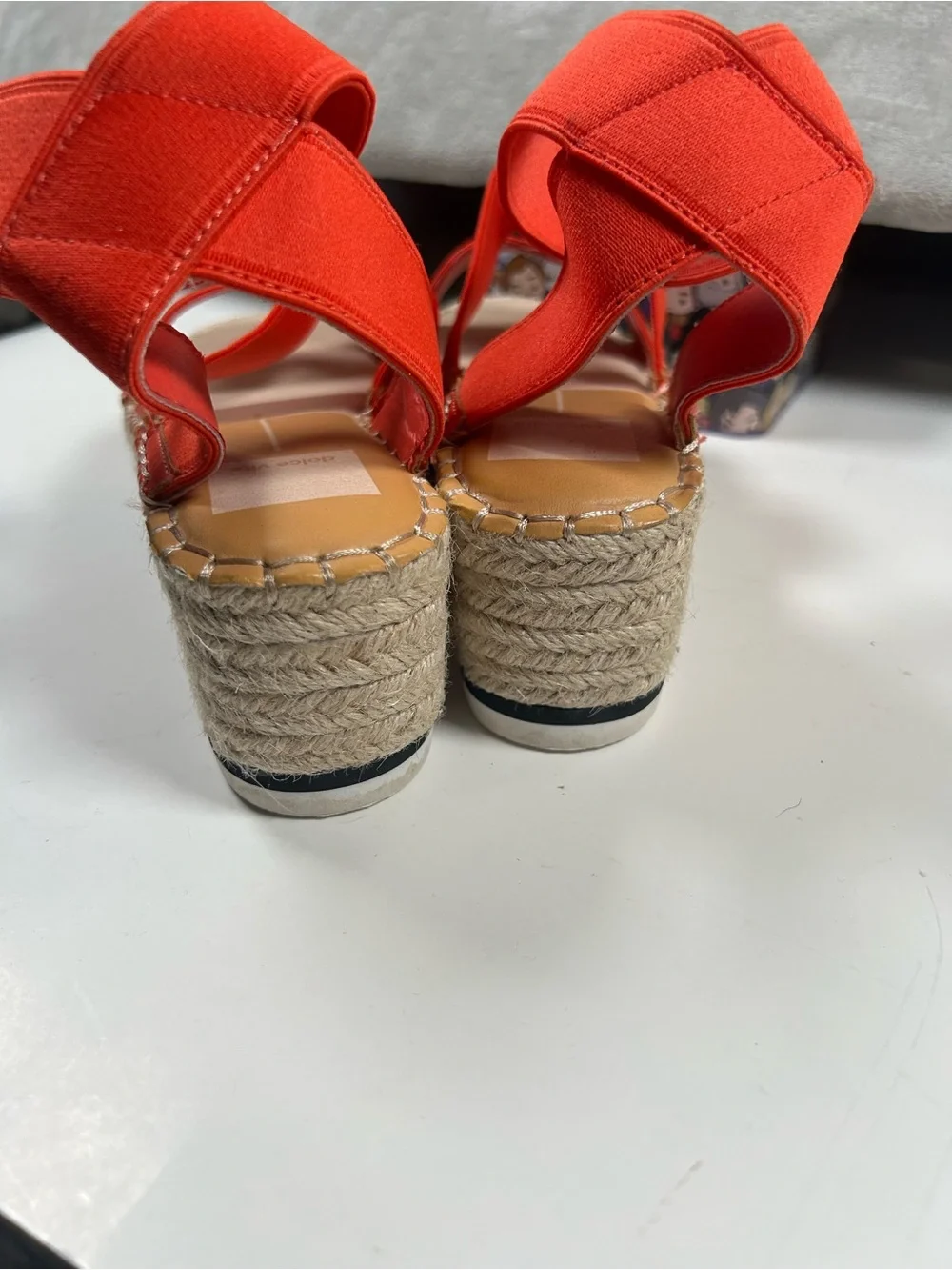 Dolce Vita Orange Espadrille Platform Sandals